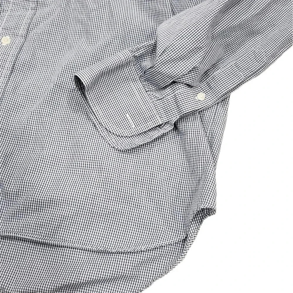 Les Copains Basic Gingham Button Down 16.5 - image 2